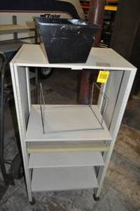 Metal Rolling Shelves with Metal Storage Container