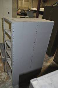 5 Metal Shelves with Back