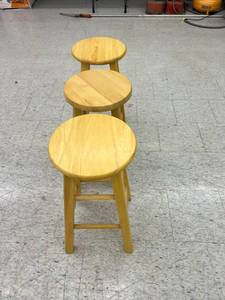 3 Wood Stools