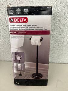 New Delta Pivoting Pedestal Toilet Paper Holder