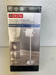 New Delta Pivoting Pedestal Toilet Paper Holder