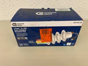 4 Pack 4 LED Color Changin Recessed Trim