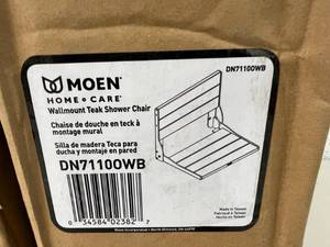 2 Moen Wallmount Teak Shower Chairs