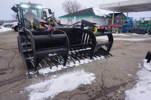 Brand New Made In America Universal Mount Bobcat Skid Loader Skid Steer 68 Skeleton Grapple Bucket