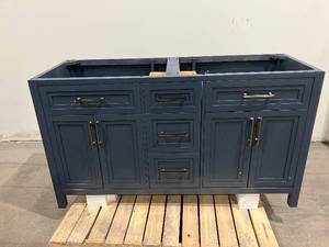 lot 28 image: Home Decorators Collection Mayfield 60 in. W x 22 in. D Vanity in Grayish Blue