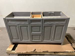 lot 23 image: 60 Inch Grey Vanity.