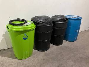 lot 71 image: LOT of 4. Rainbarrels