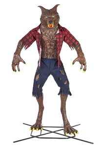 lot 2 image: 9.5 ft Animated Immortal Werewolf Halloween Animatronic