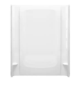 lot 16 image: Sterling STORE 60 in. x 74-14 in. 1-Piece Direct-to-Stud Alcove Shower Back Wall in White