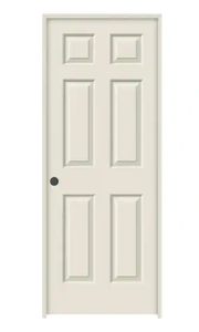 lot 22 image: LOT of 2. 30 in. x 80 in. Colonist Primed Right-Hand Textured Solid Core Molded Composite MDF Single Prehung Interior Door