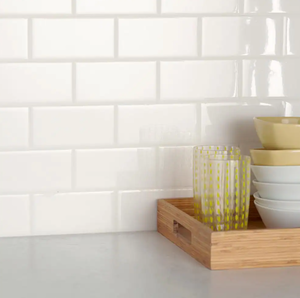 lot 29 image: LOT OF 21.Daltile Restore 3 in. x 6 in. Ceramic Bright White Subway Tile