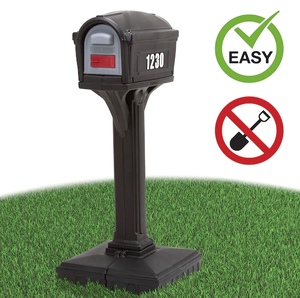 lot 36 image: Simplay3  Ground Mount Black Plastic Large Mailbox