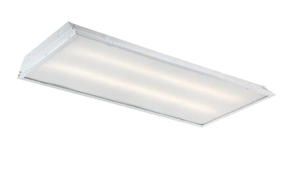 lot 46 image: LOT of 5. 2 ft. x 4 ft. 128-Watt Equivalent Integrated LED White Troffer, 4000K