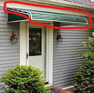 lot 95 image: 1500 Series Aluminum Door Canopy with Sidewings