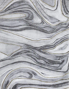 lot 27 image: Bazaar Marble Gray 8 ft. x 10 ft. Area Rug