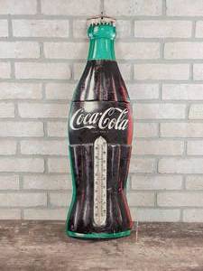 lot 165 image: Vintage Embossed Coca-Cola Thermometer - Approx. 29 Tall