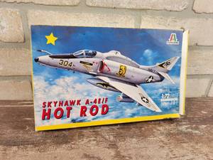 lot 175 image: ITALERI A-4EF Skyhawk Hot Rod 172 Scale Plastic Model Kit - Open Box - Approx. 10 x 6.5 x 1.5