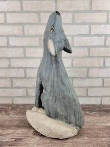 lot 189 image: Vintage Papier Mache Howling Coyote - Folk Art - Approx. 21 Tall