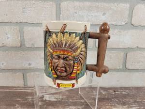 lot 193 image: Vintage Native American Souvenir Coffee Mug - Ak-Sar-Ben Gardens - Approx. 5 Tall