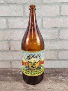 lot 208 image: Vintage Schells Deer Brand 12 Gallon Beer Bottle - Unpasteurized Beer - Approx. 14 Tall