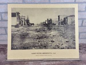 lot 216 image: Saint Peter, Minnesota, 1868 Minnesota Historical Society Collection Print - Approx. 22 x 17