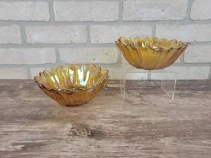 Vintage Indiana Carnival Glass Bowls - Each is Approx. 7 Diameter