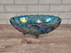 Vintage Indiana Carnival Glass Bowl - Approx. 12 x 9 x 4