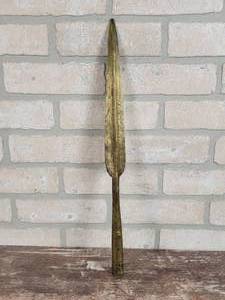Decorative Brass Spearhead - Approx 18 Tall