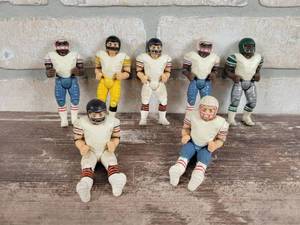 RARE (7) Tonka Corp. 1981 Football Player Figures - Each is Posable and Approx. 3.75 Tall