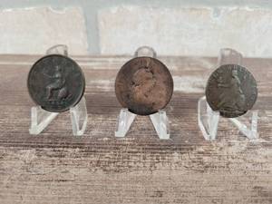(2) 1799 British Coins and 1797 British Coin