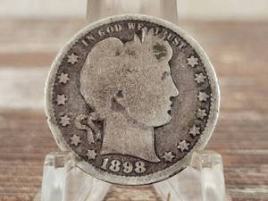 1898 Philadelphia US Barber Quarter - 90% Silver
