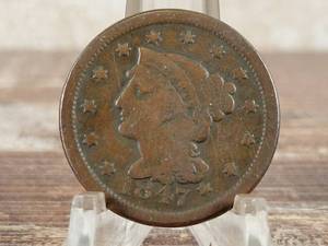 1847 Braided Hair Large US Cent