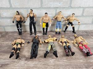 (10) Mattel  Marvel Wrestling Action Figures - Dated 2005 to 2016 - Average about 6.5 Tall Each