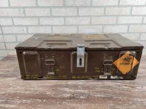 Vintage Metal Military Explosive Box - Approx. 25 x 14 x 8