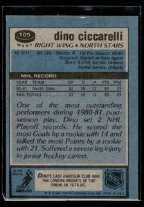 1981 Topps Dino Ciccarelli Rookie #105