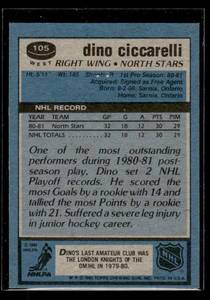 1981 Topps Dino Ciccarelli Rookie #105