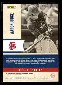 2015 Contenders Old School Colors Aaron Judge Rookie #23