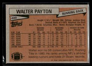 1981 Topps Walter Payton All Pro #400