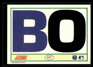1990 Score Black & White Bo Jackson #697 Iconic Card