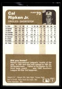 1983 Fleer Cal Ripken Jr. #70