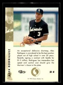 1993 Classic Sudden Impact Alex Rodriguez Rookie #SI4
