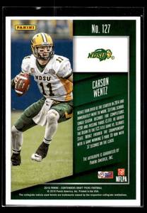 2016 Contenders Draft Carson Wentz Autograph Rookie #127 NDSU
