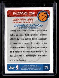 2003 Bazooka Carmelo Anthony Rookie #278