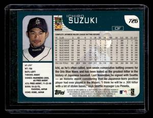 2001 Topps Ichiro Suzuki Rookie #726