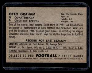1952 Bowman Otto Graham Rookie #2
