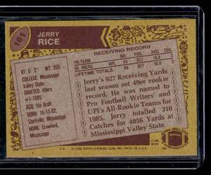 1986 Topps Jerry Rice Rookie #161