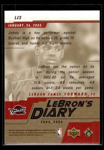 2003 Upper Deck LeBrons Diary LeBron James Rookie #LJ2