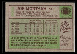 1984 Topps Joe Montana #358