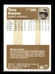 1983 Fleer Tony Gwynn Rookie #360