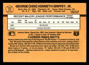 1989 Donruss Ken Griffey Jr. Rookie #33